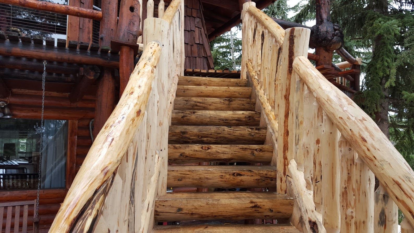 Outside Wooden Stairway Photo